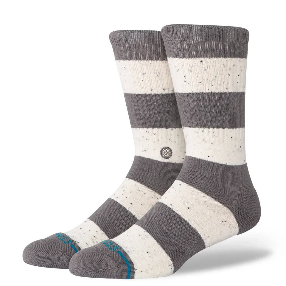 Stance Nep Stripe Crew sokker grå medium polstring