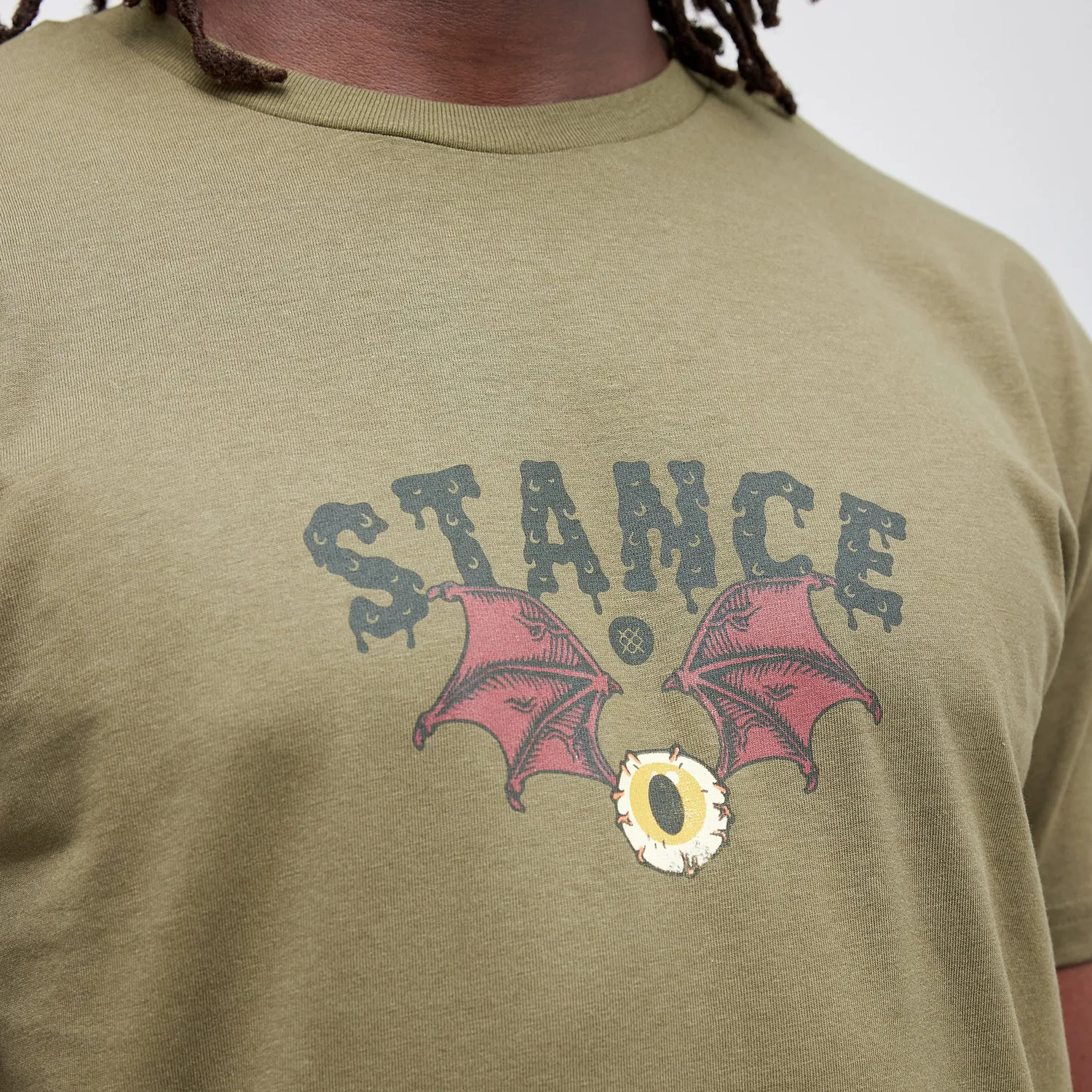 Stance See You t-shirt militærgrøn bomuldsblanding