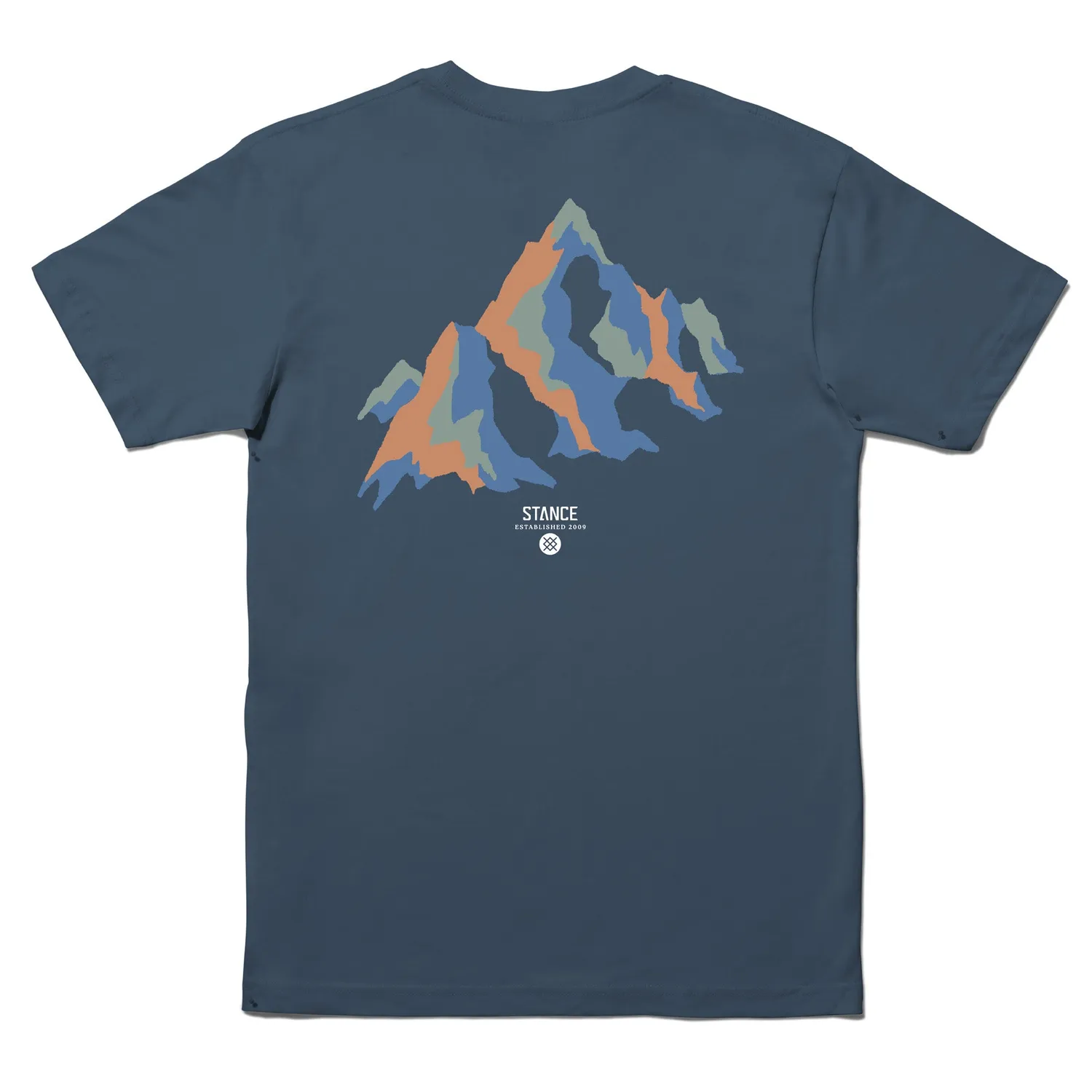 Stance Peaks t-shirt sea blue bomuld åndbar