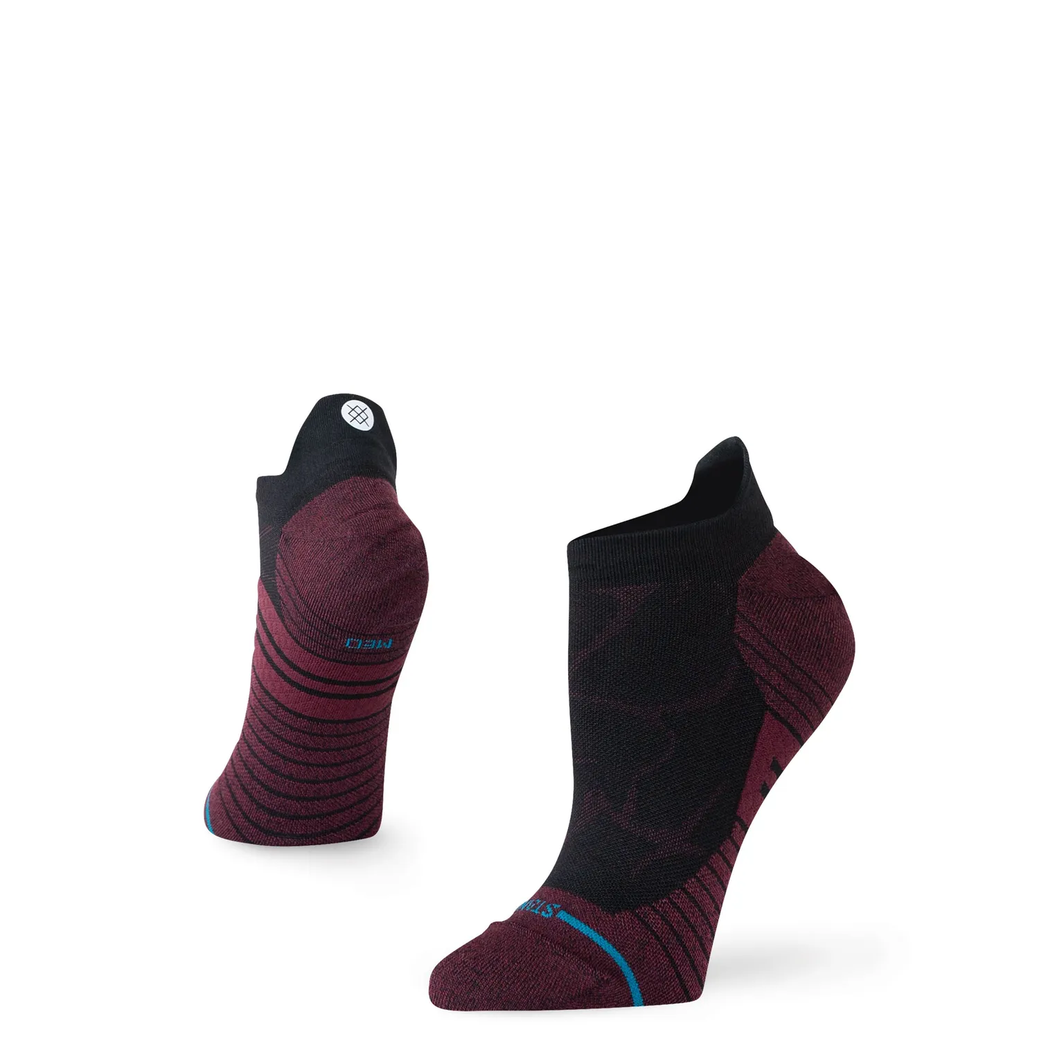 Stance 2000 Ultra Light Tab løbestrømper vinrød ultralet