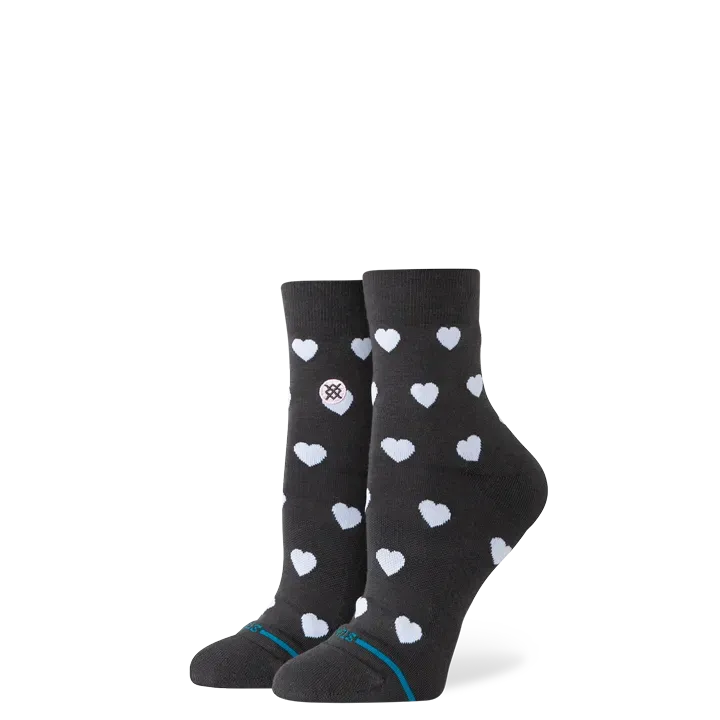 Stance Hearts Lowrider sokker charcoal let polstring
