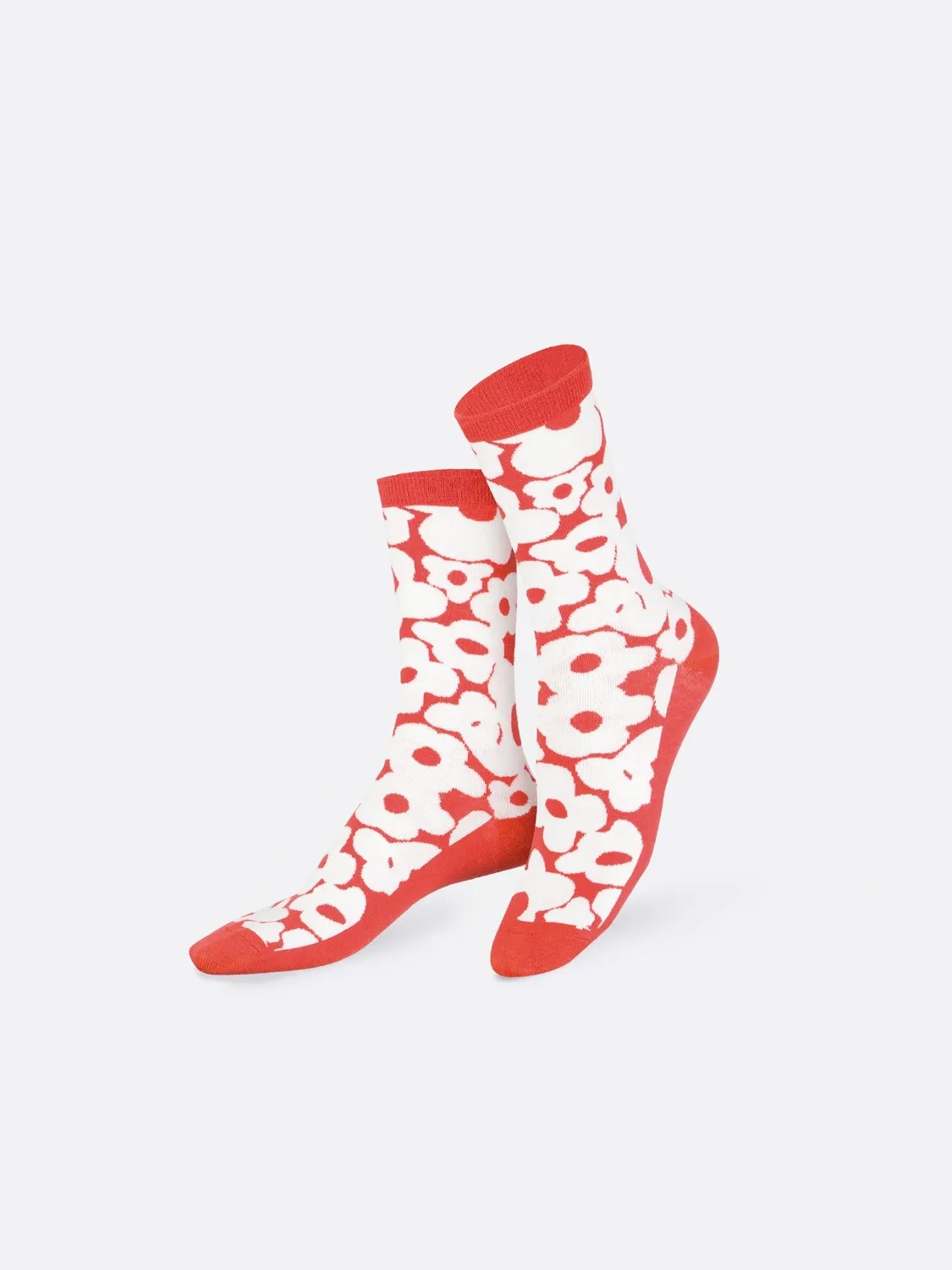 Eat My Socks Flower Power Red strømper