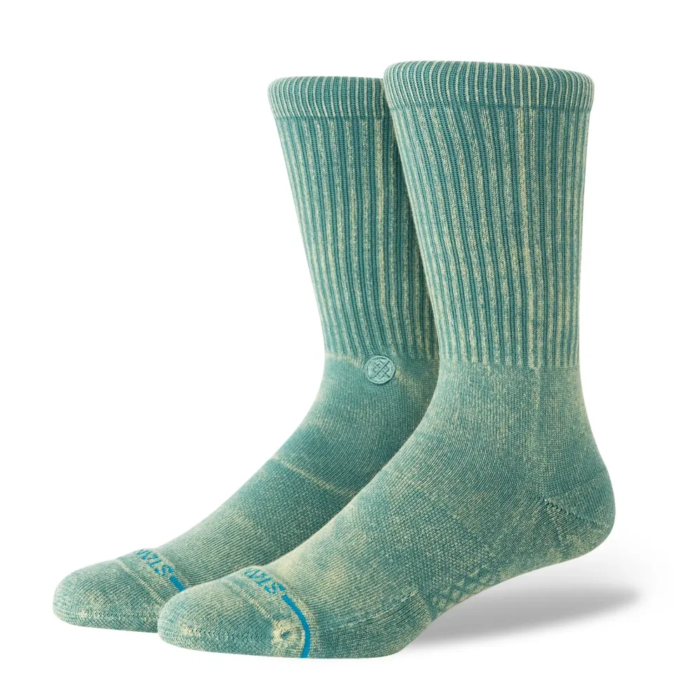 Stance Icon Dyed Crew strømper Teal bomuld