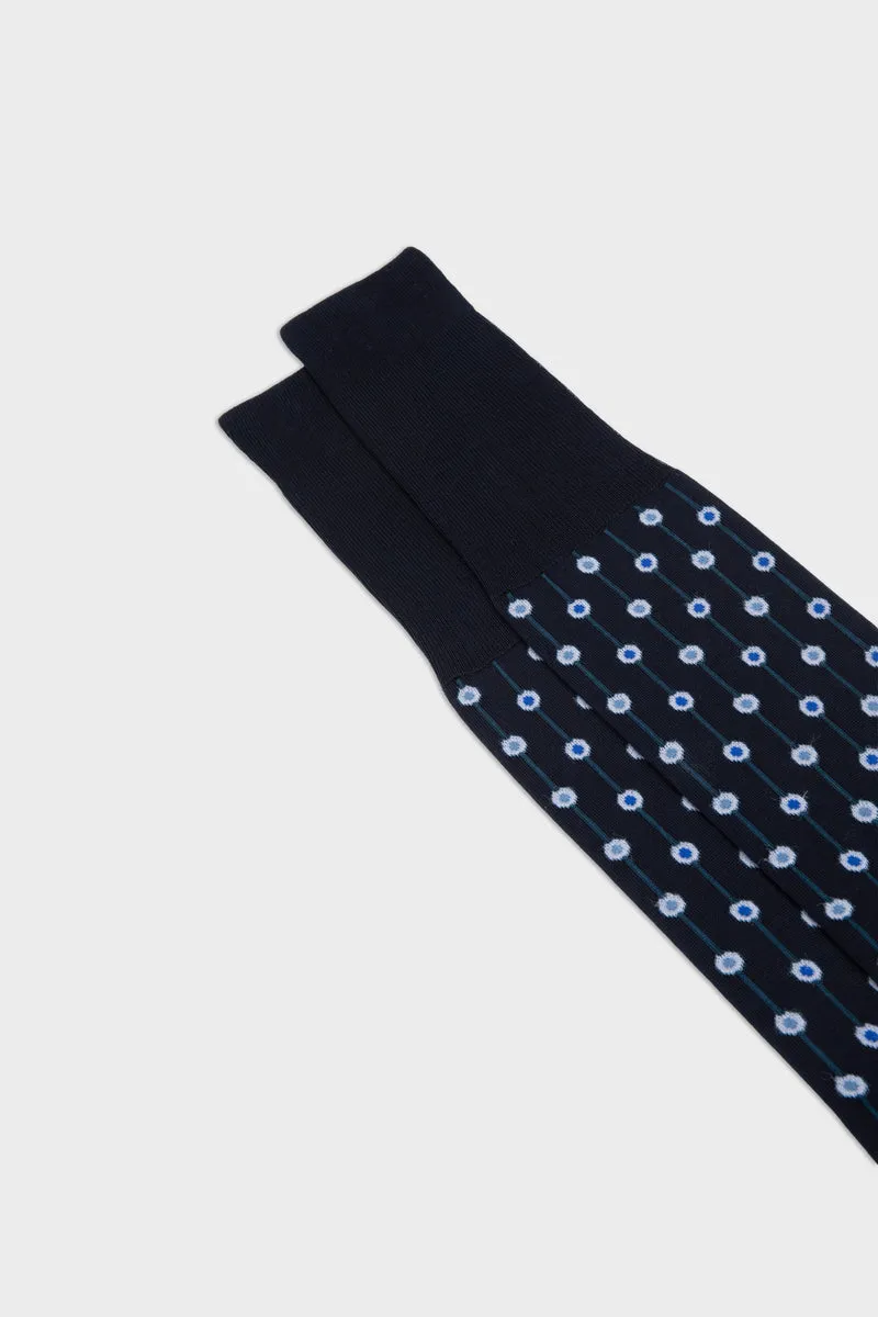Bresciani Essentials Pavone strømper blue bomuld