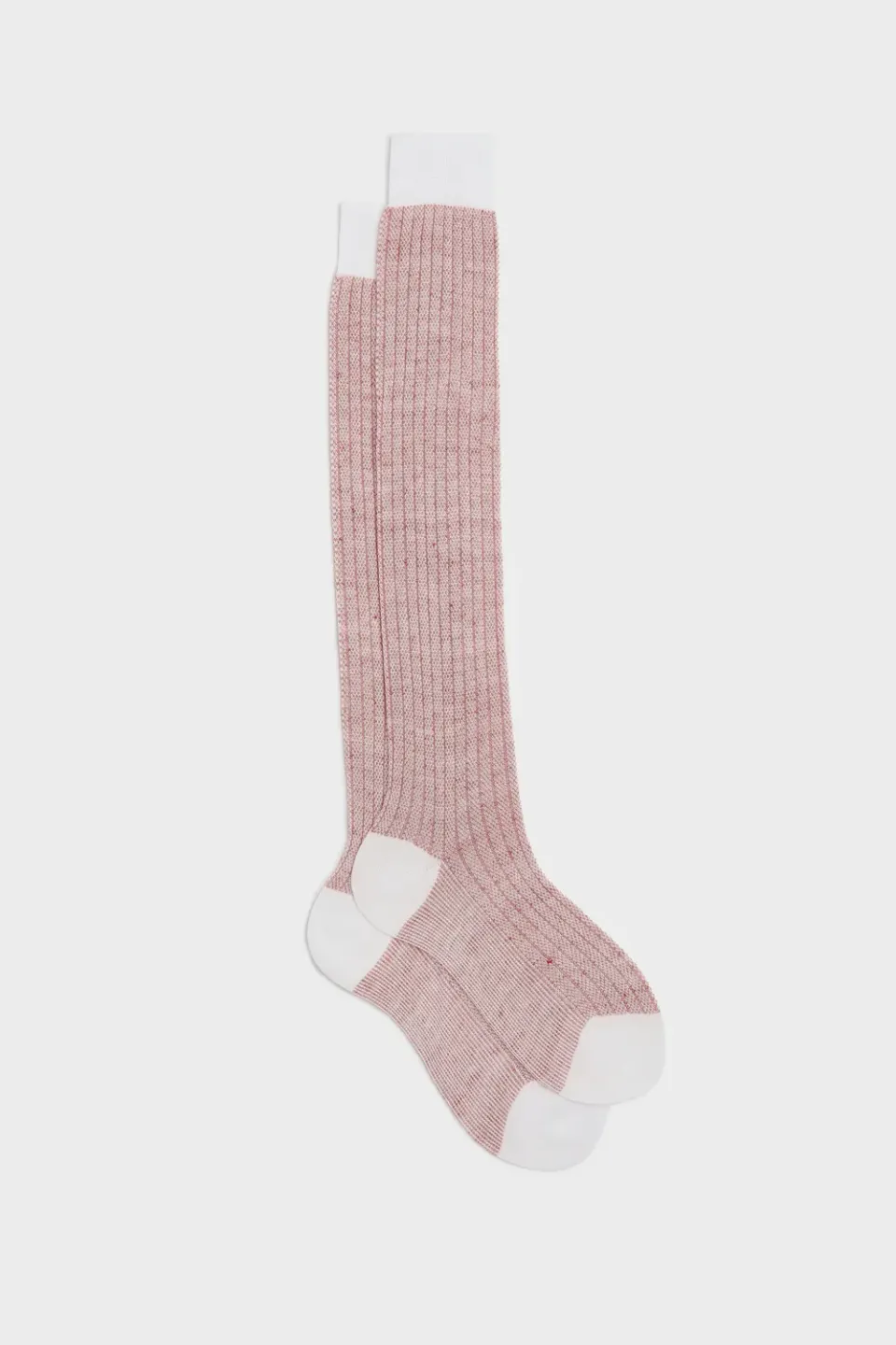 Bresciani Essentials Michele herresokker hvid-rød hør
