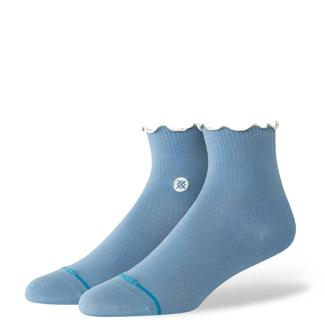 Stance Pop Ruffle Icon Quarter sokker blå let