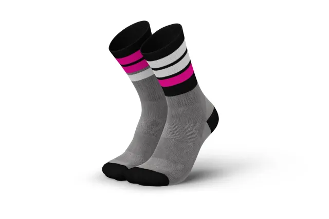 Incylence Merino Strive løbestrømper light grey pink varm