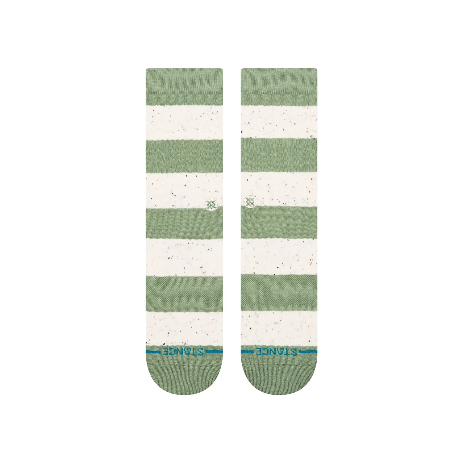 Stance Nep Stripe Crew sokker grøn bomuld dame