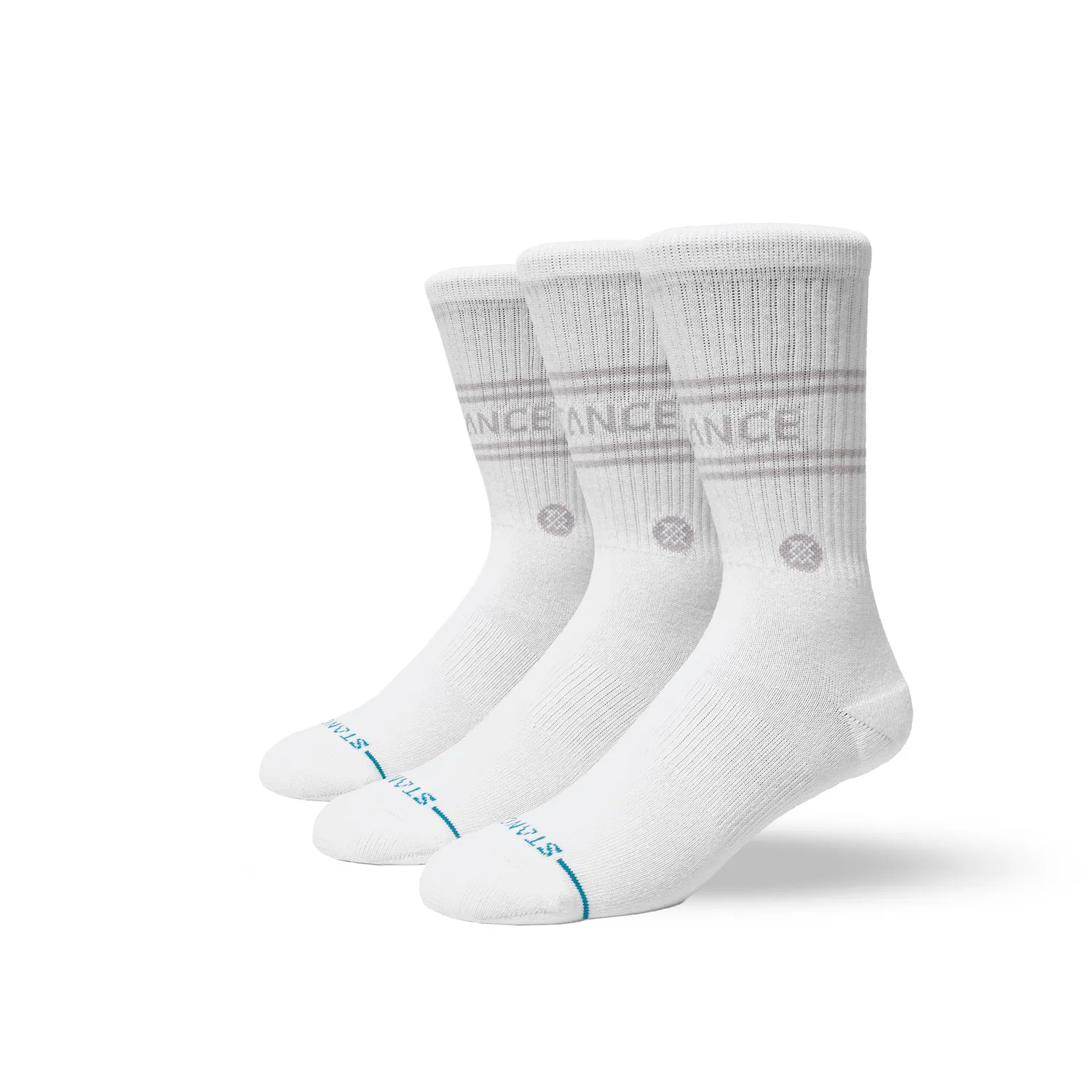 Stance Vital crewsokker hvid 3-pak bomuld