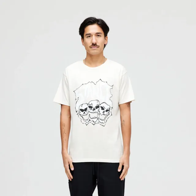 Stance Triple Threat t-shirt vintage hvid bomuld