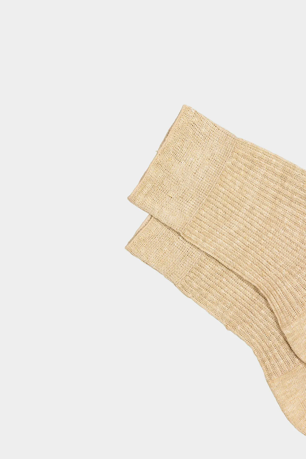 Bresciani Essentials Sara damesokker beige hør