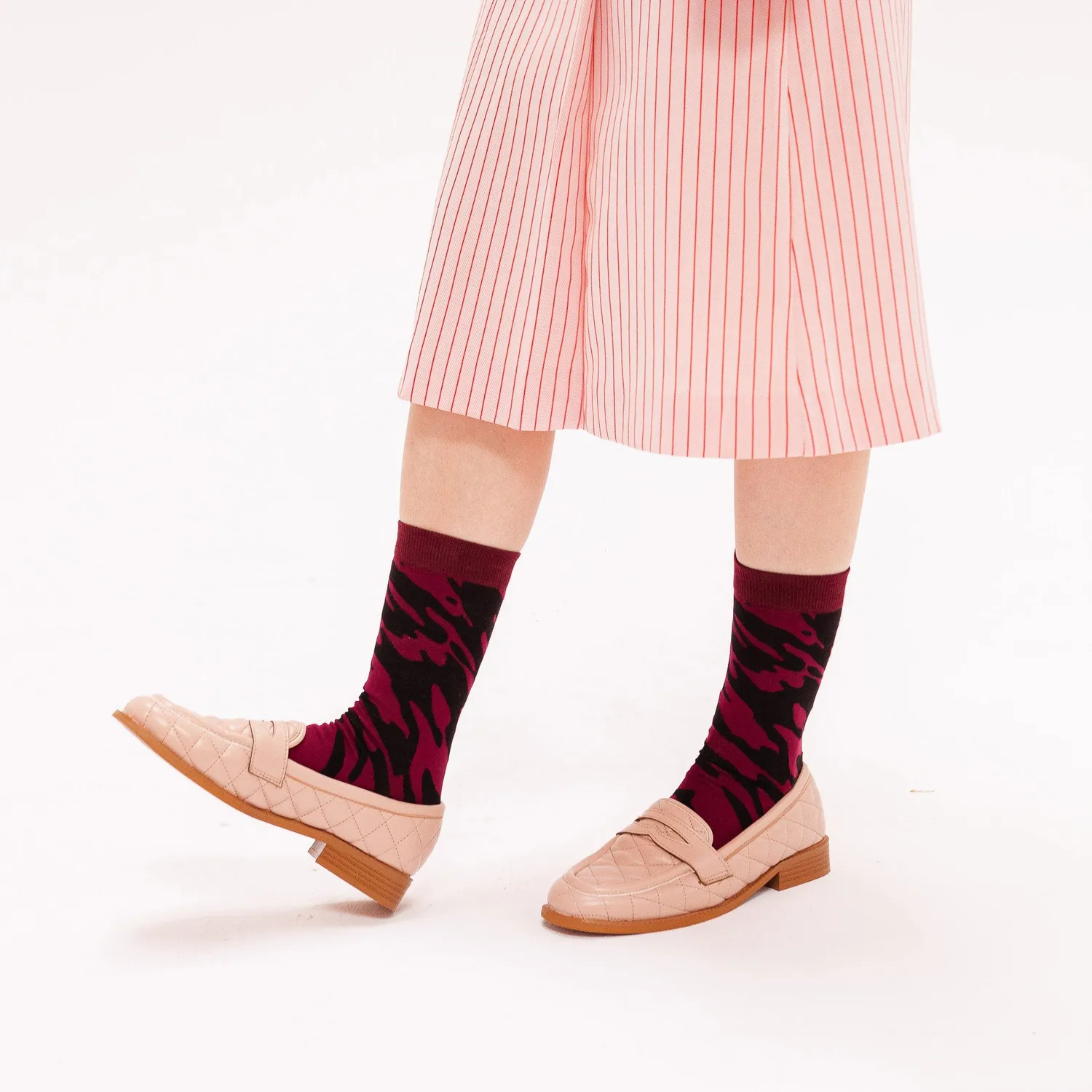 Eat My Socks Red Wine strømper rødvin 1 par bomuld