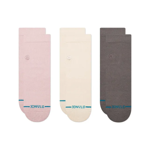 Stance Icon Quarter strømper lilla 3-pak bomuld