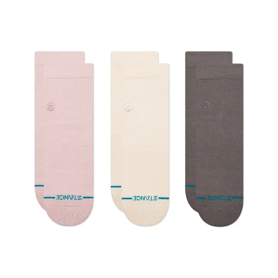 Stance Icon Quarter strømper lilla 3-pak bomuld