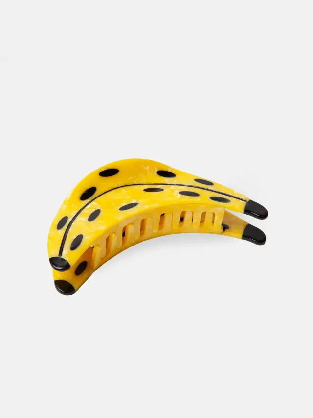 Eat My Socks Banana hårklemme i acetat med stærkt greb