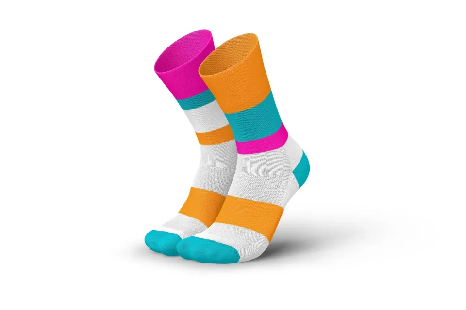 Incylence Running Bands løbestrømper cyan orange polstrede