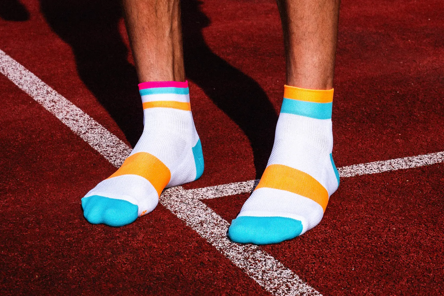 Incylence Running Bands Short løbestrømper cyan orange åndbar
