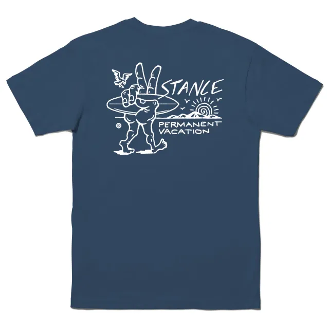 Stance Vacation Tee t-shirt blå 100% bomuld