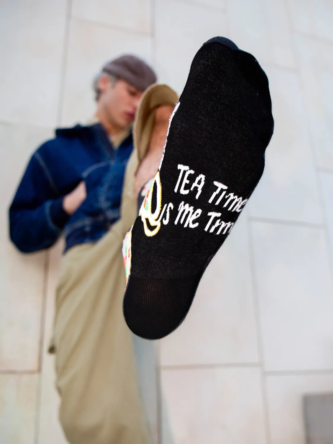 Eat My Socks Tea Time sokker 1 par beige