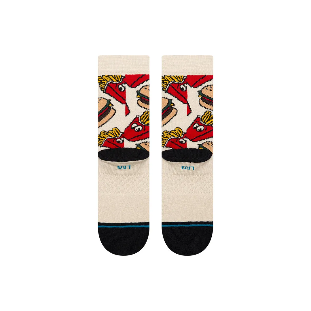 Stance Kids Combo Meal Crew børnestrømper tan åndbar
