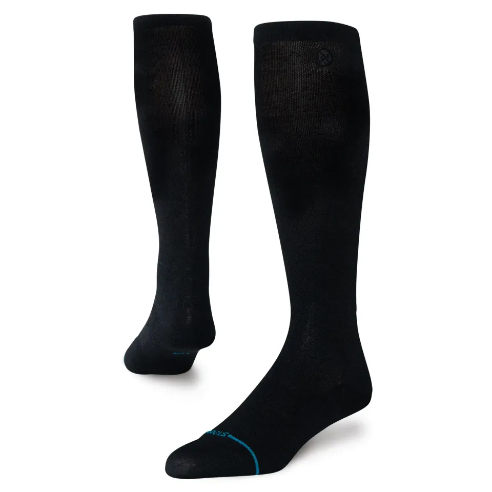 Stance Solid Ultra Light Wool snesokker sort tynd