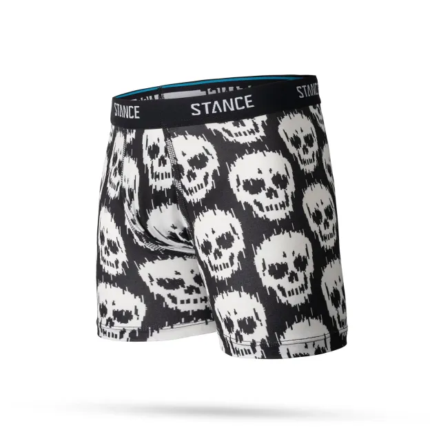Stance Skull boxer brief til drenge sort – bomuldsblanding