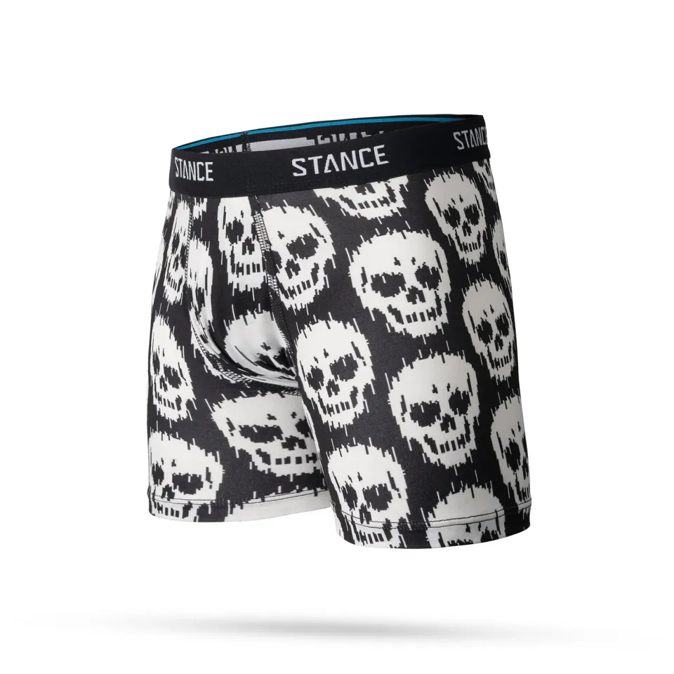 Stance Skull boxer brief til drenge sort – bomuldsblanding