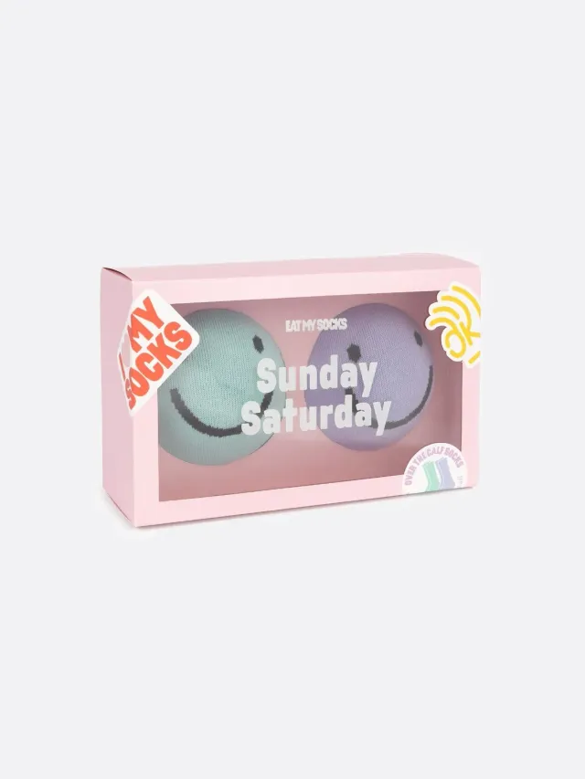 Eat My Socks Saturday-Sunday sokker 2 par weekend