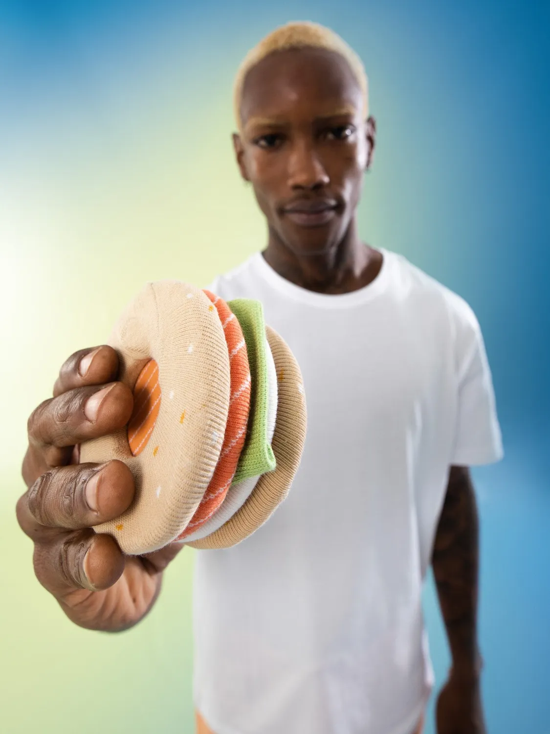 Eat My Socks Salmon Bagel sokker 1 par sjove