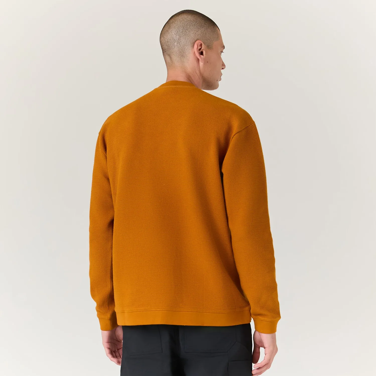 Stance Waffle Crewneck strik spice – kraftig bomuld