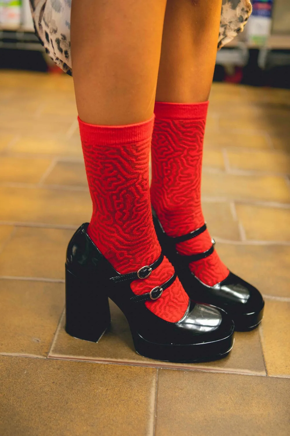 Eat My Socks Hot Chorizo sokker rød bomuld