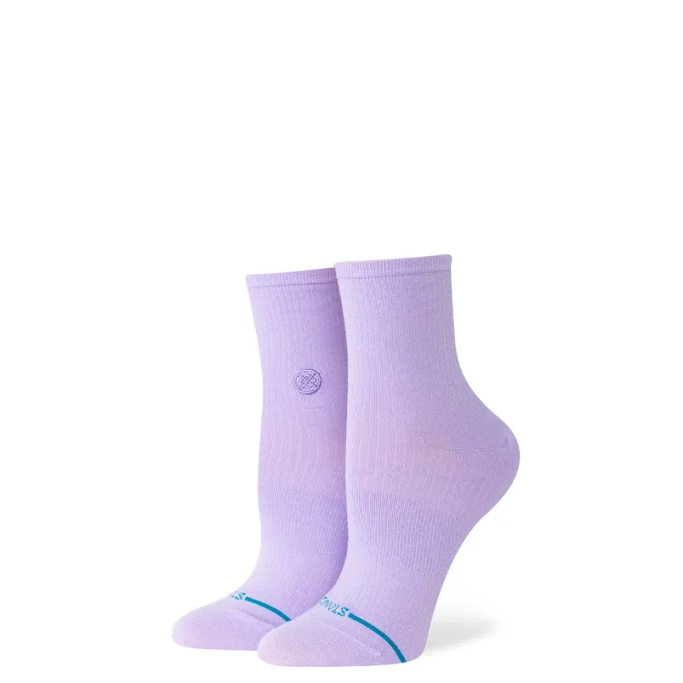 Stance Fine Rib quartersok lilla polyblend