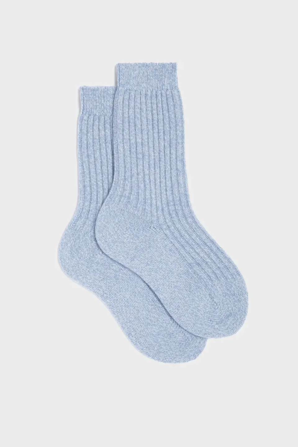 Bresciani Patrizia uldstrømper lyseblå - uld cashmere