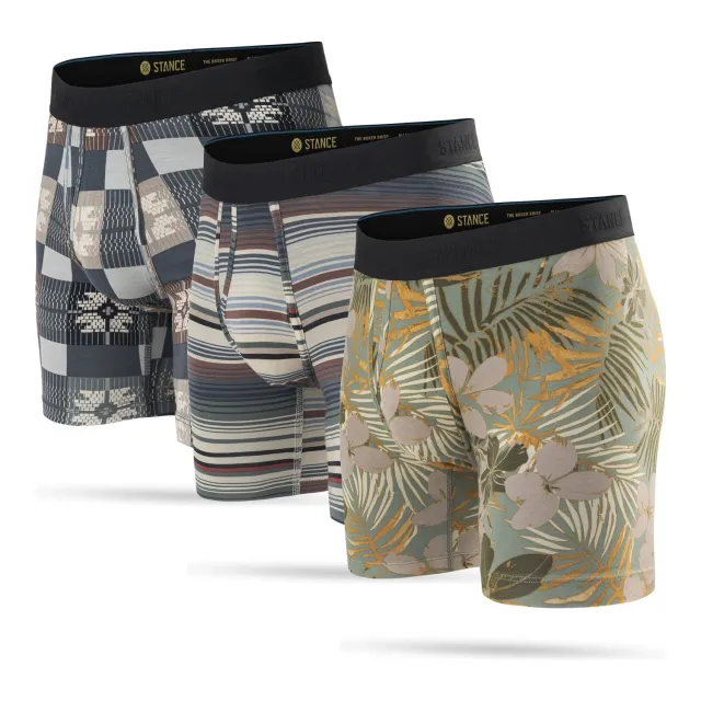 Stance Patterned Butter Blend boxer brief 3-pak – blød