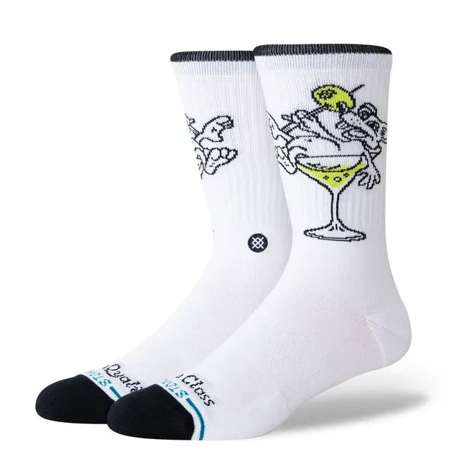 Stance High Quality Low Class crew sokker hvid