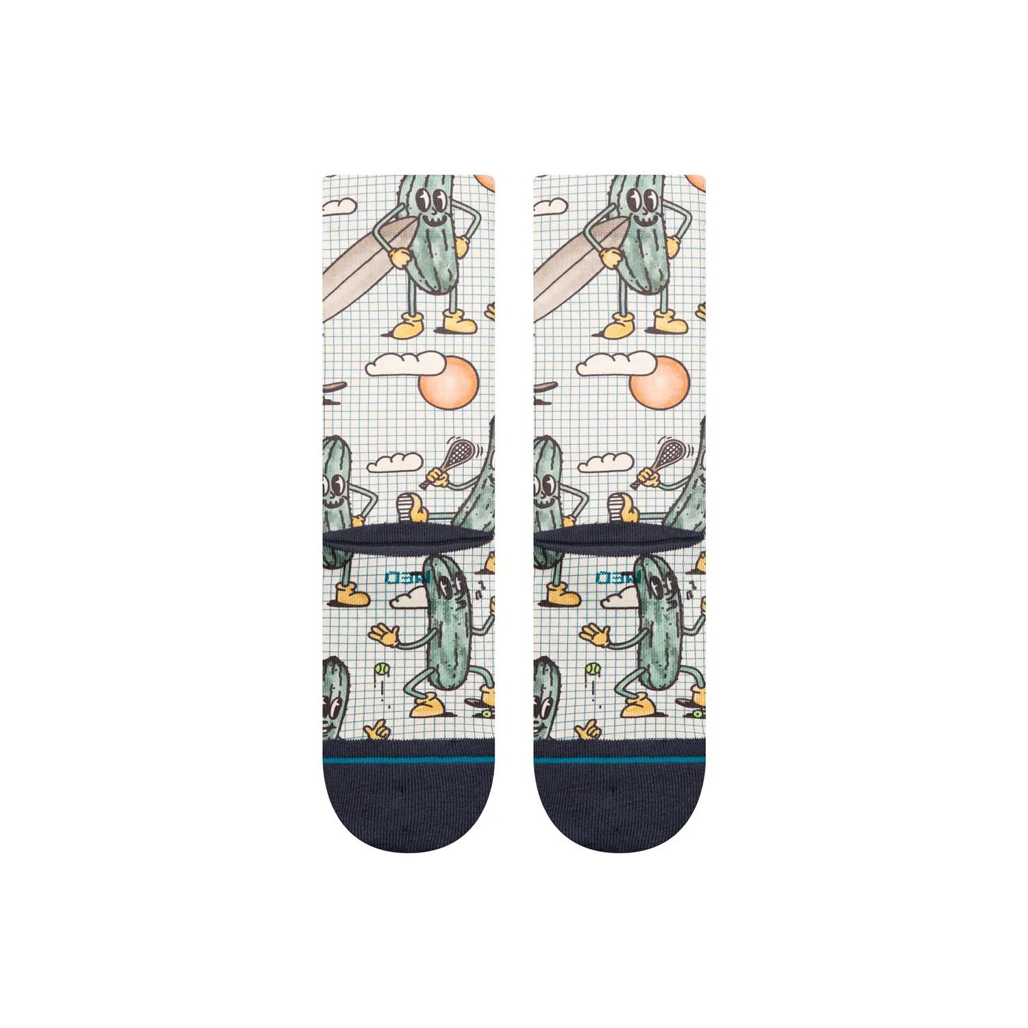 Stance Feeling Pickled Crew sokker creme mellem