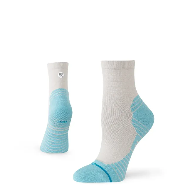 Stance Two Tone Light Quarter løbestrømper lyseblå let polstring