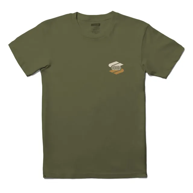 Stance Worldwide t-shirt oliven 100% bomuld kort ærme