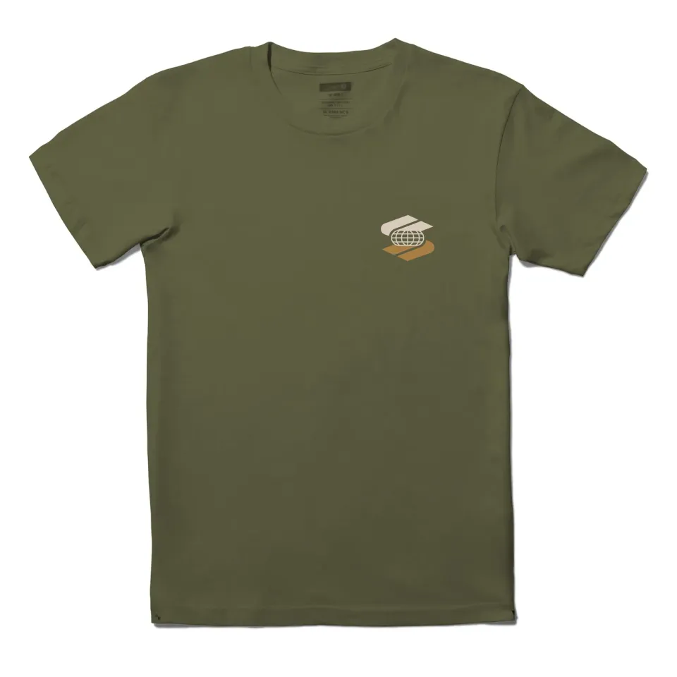 Stance Worldwide t-shirt oliven 100% bomuld kort ærme