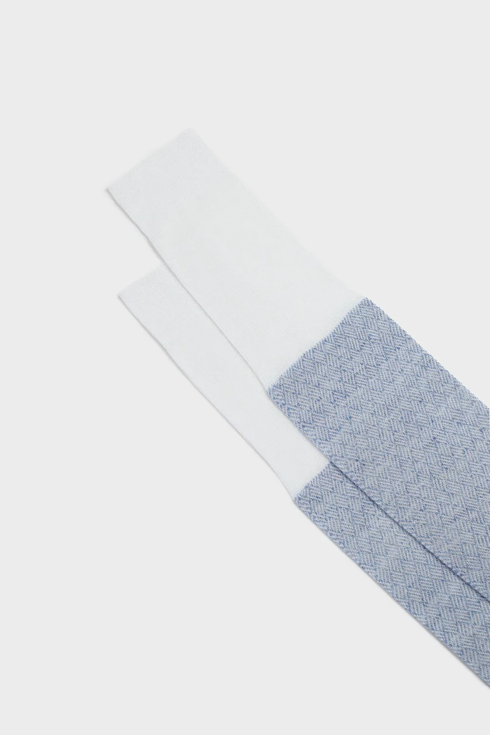 Bresciani Essentials Mattia strømper white-sky bomuld-hør