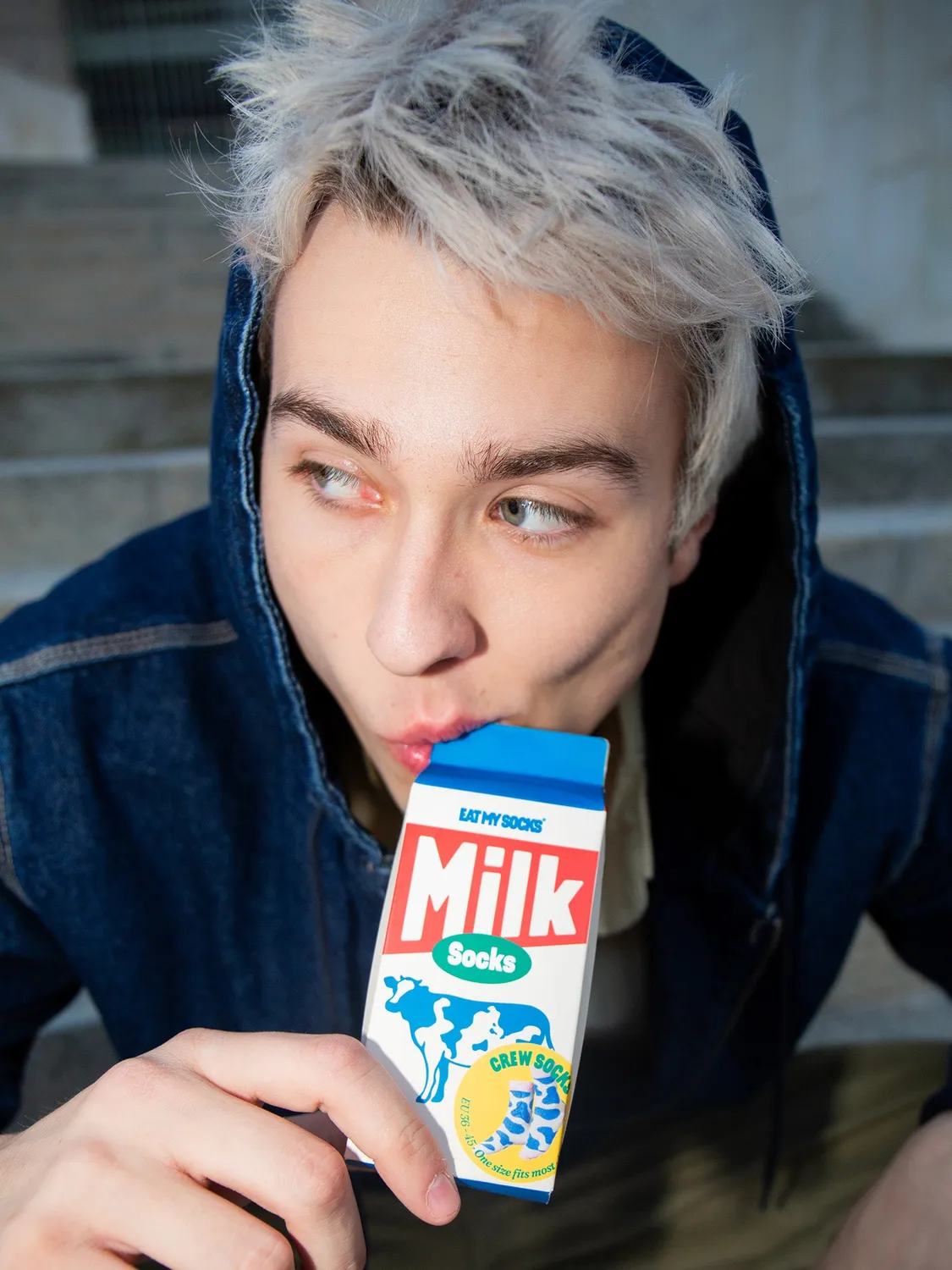 Eat My Socks Milk sokker 1 par hvid