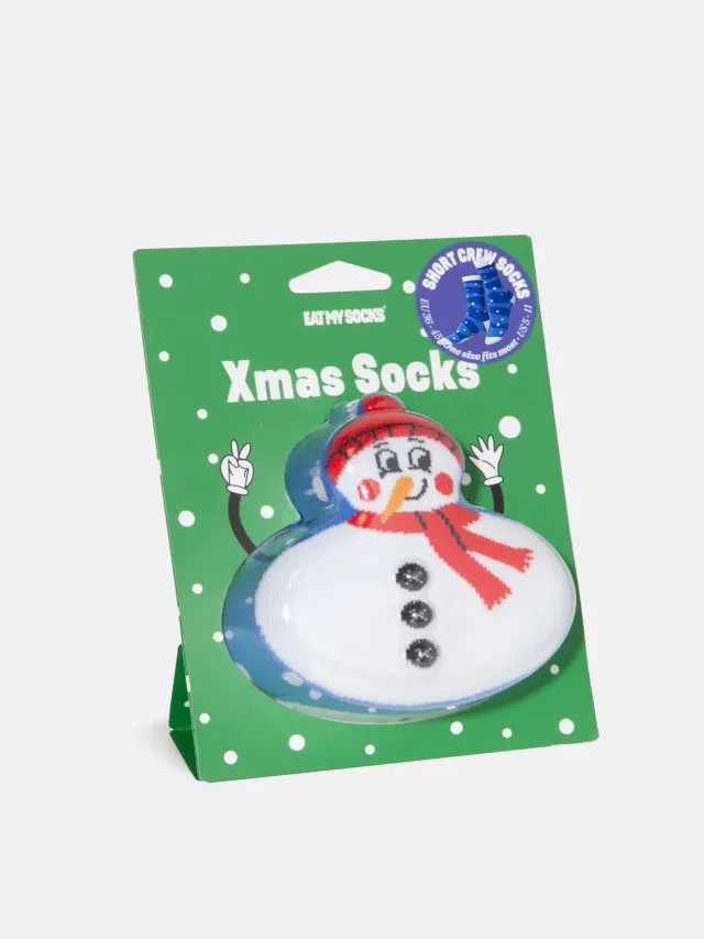Eat My Socks Xmas Snowman strømper julemotiv