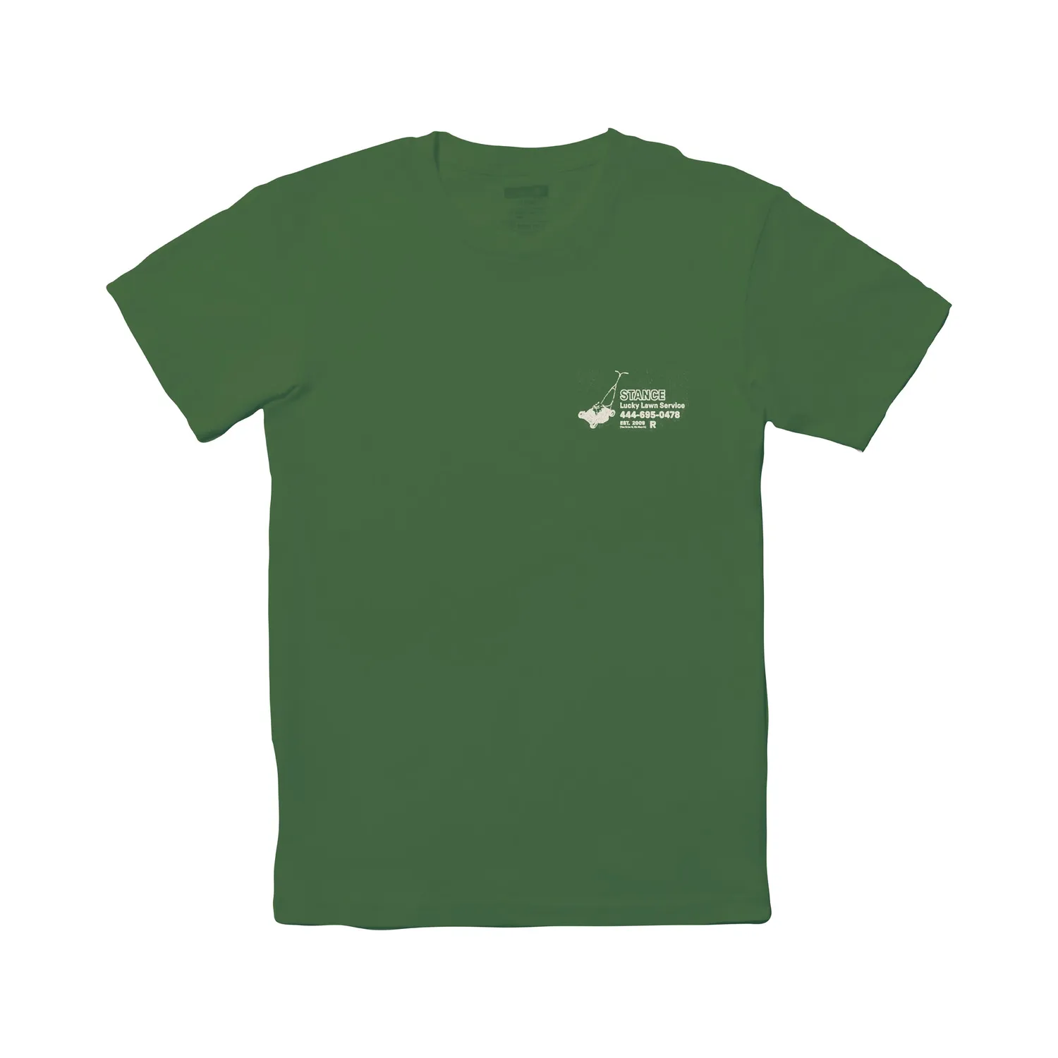 Stance Lucky Lawn Tee t-shirt grøn mellemvægt bomuld