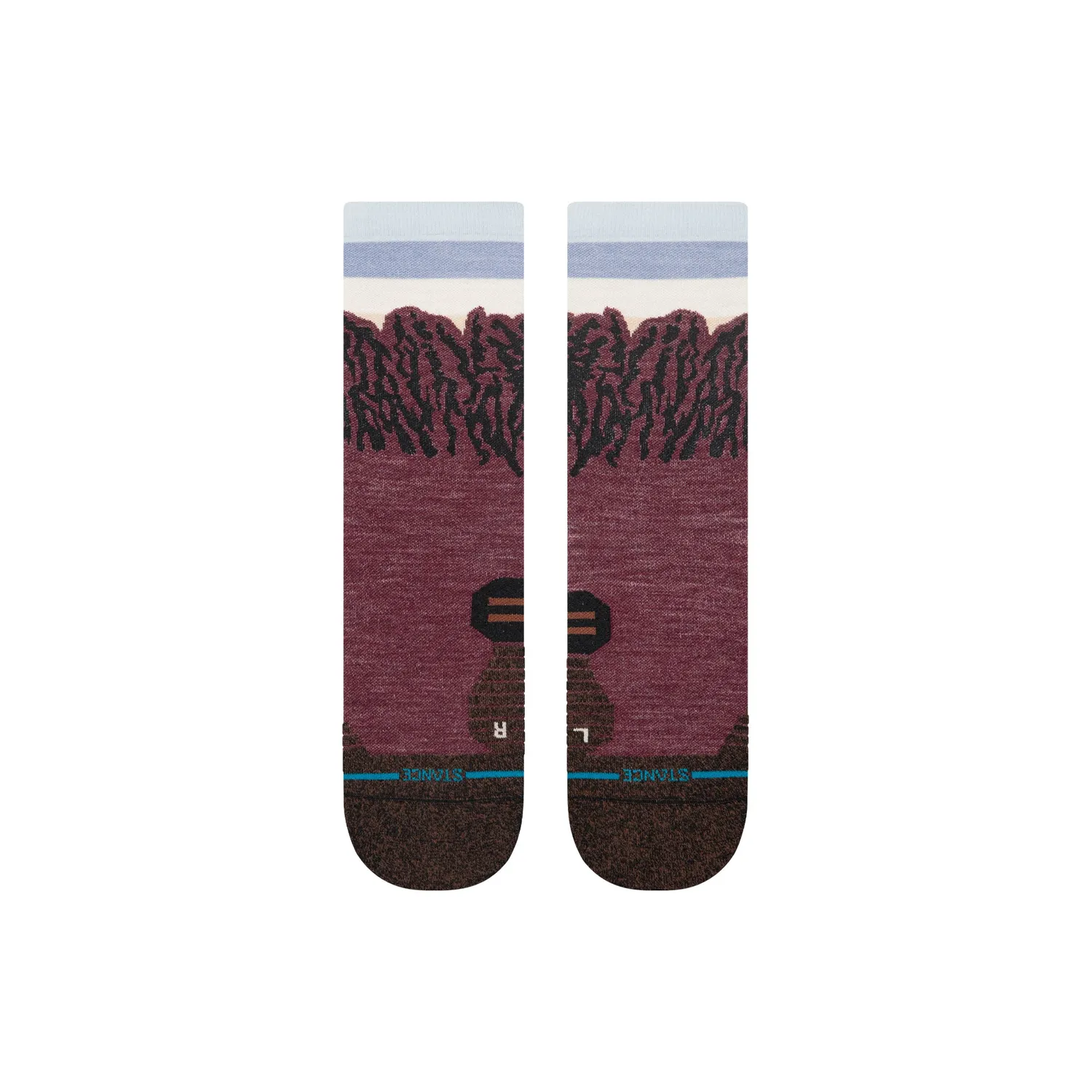 Stance Ridge Light Crew Strømper vinrød