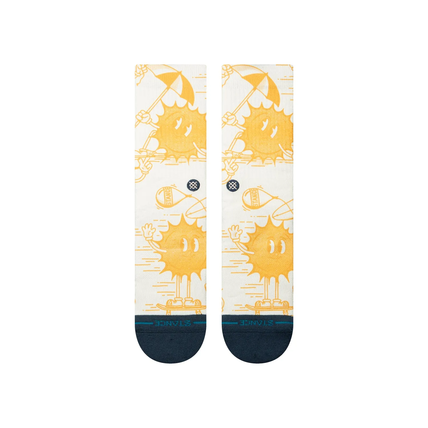 Stance Sonnys Crew sokker gul M – medium poly-blend