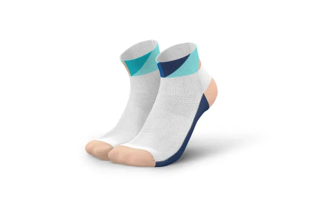 Incylence Polygons Short løbestrømper navy mint åndbar