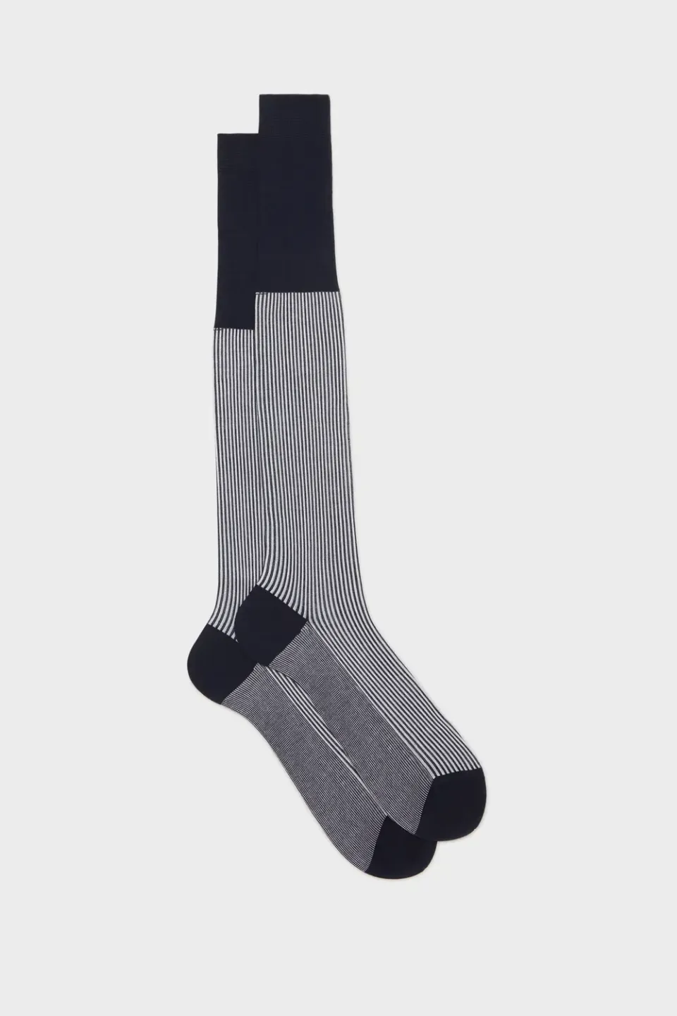 Bresciani Essentials Enea strømper blå-hvid bomuld