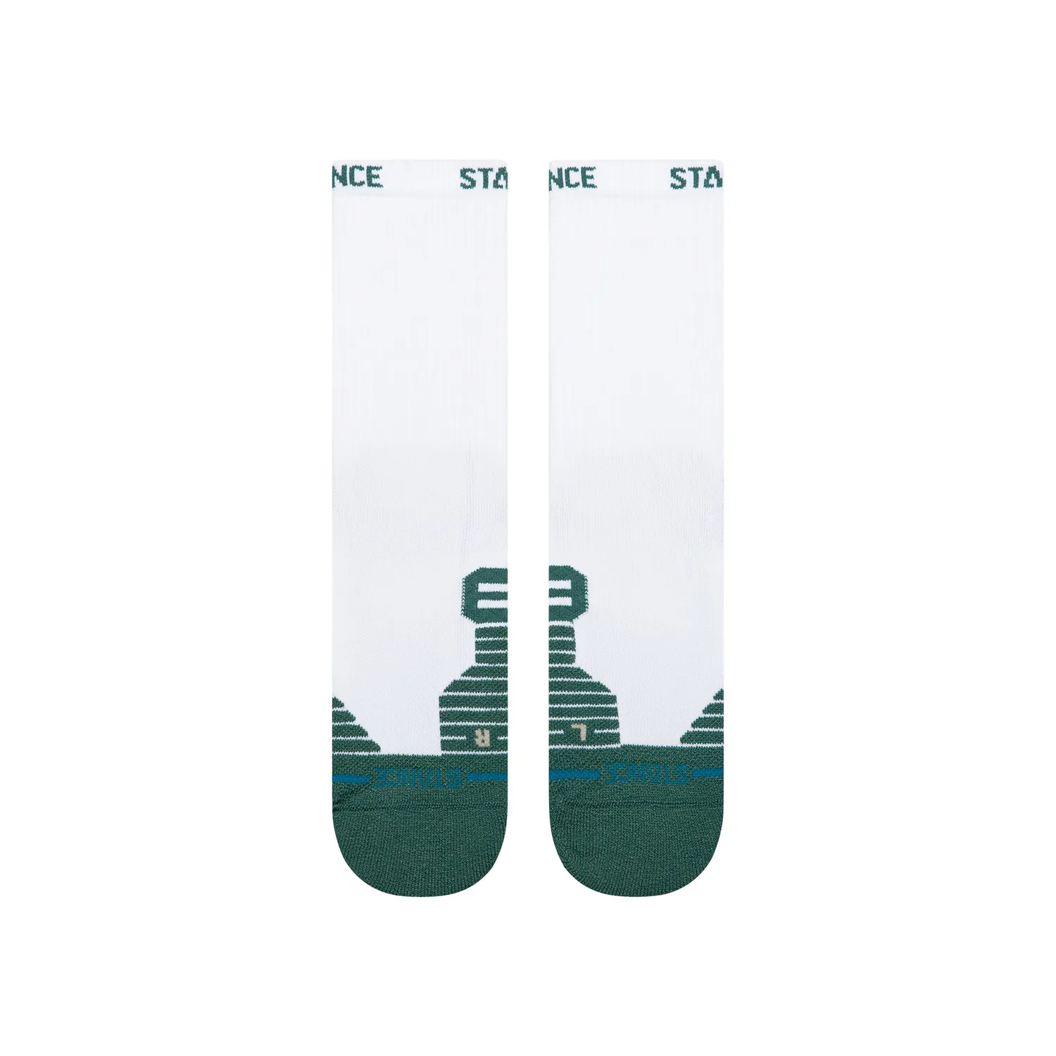 Stance Fairway Ribbed golfsokker hvid nylon