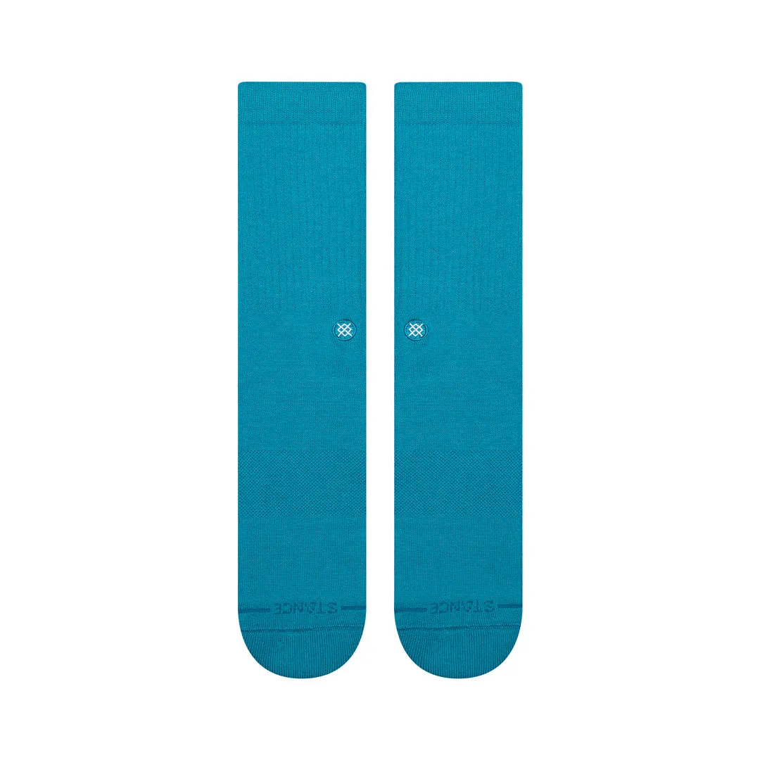 Stance Icon Crew sokker Teal Blue bomuld