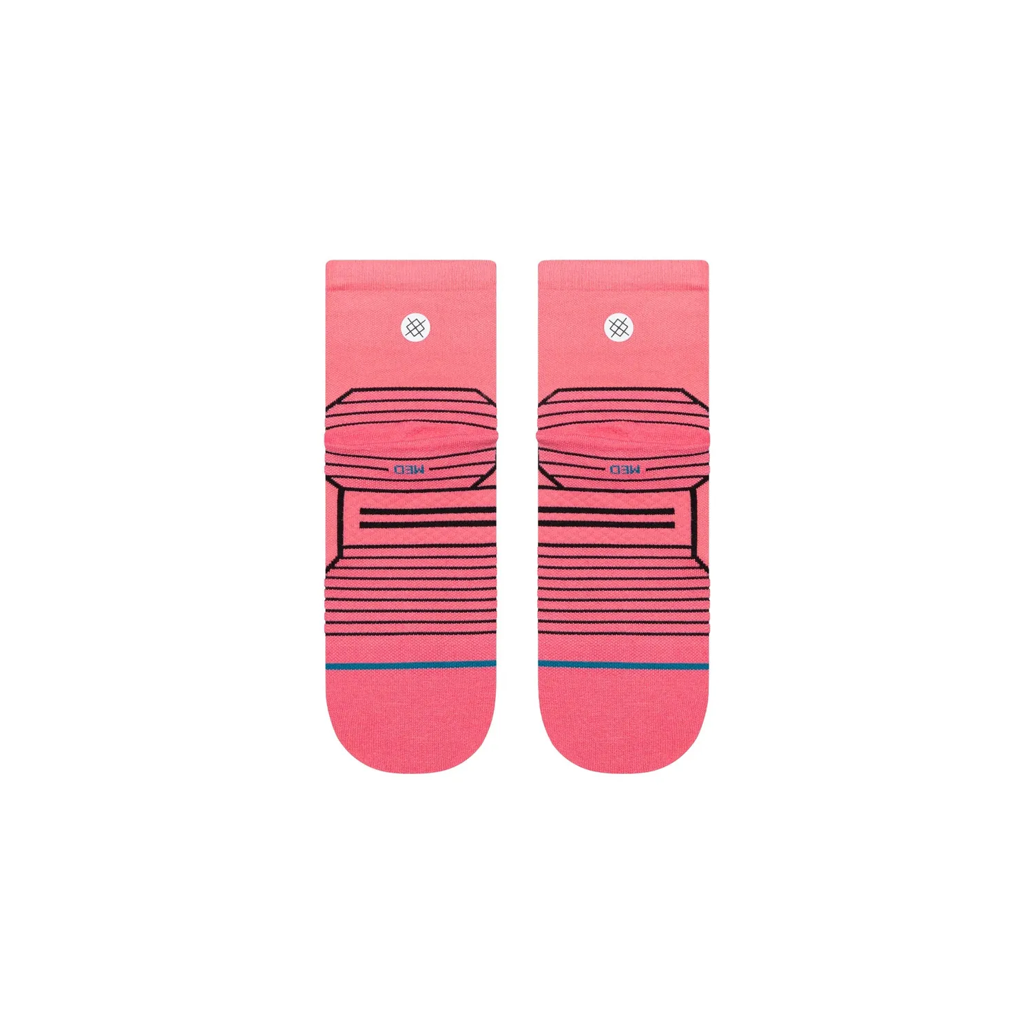 Stance Variegated Ultra Light Quarter løbestrømper pink